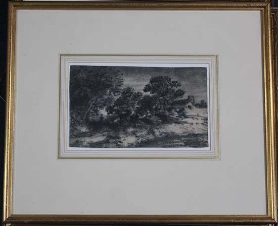 Doctor Thomas Monro (1759-1833) Castle in a landscape and other views, largest 7.25 x 9in.